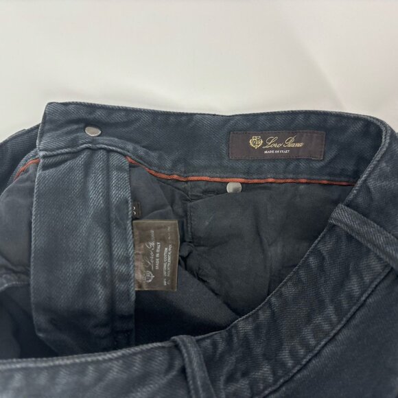 Loro Piana Italy Black Cotton Skinny Jeans Mid Rise Pockets Womens Size 38 - Picture 9 of 15